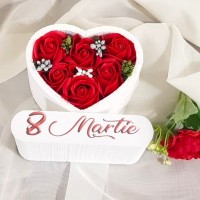 0.Inimioara 8 Martie (Rosu) * ARANJAMENTE Trandafiri de Sapun