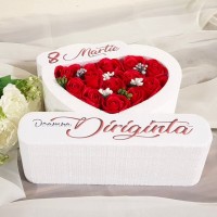 303.Inima * 8 Martie - Doamna Diriginta (Rosu) * ARANJAMENTE Trandafiri de Sapun