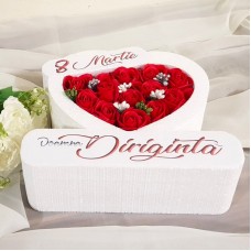 303.Inima * 8 Martie - Doamna Diriginta (Rosu) * ARANJAMENTE Trandafiri de Sapun