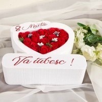 307.Inima * 8 Martie - Va iubesc (Rosu) * ARANJAMENTE Trandafiri de Sapun
