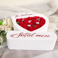 340.Inima * Te iubesc - Sotul meu (Rosu) * ARANJAMENTE Trandafiri de Sapun