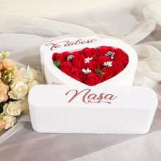 342.Inima * Te iubesc - Nasa (Rosu) * ARANJAMENTE Trandafiri de Sapun