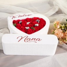 343.Inima * Te iubesc - Nana (Rosu) * ARANJAMENTE Trandafiri de Sapun