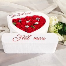 349.Inima * Te iubesc - Fiul meu (Rosu) * ARANJAMENTE Trandafiri de Sapun