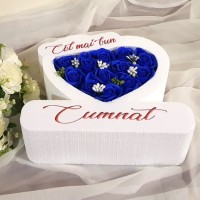 103.Inima * Cel mai bun - Cumnat (Albastru) * ARANJAMENTE Trandafiri de Sapun