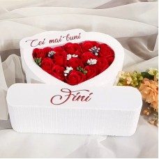 132.Inima * Cei mai buni - Fini (Rosu) * ARANJAMENTE Trandafiri de Sapun