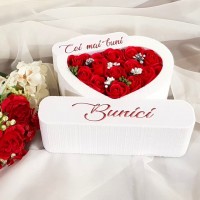 134.Inima * Cei mai buni - Bunici (Rosu) * ARANJAMENTE Trandafiri de Sapun