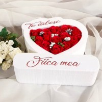 140.Inima * Te iubesc - Fiica mea (Rosu) * ARANJAMENTE Trandafiri de Sapun