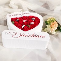 164.Inima * O primavara frumoasa - Doamna Directoare (Rosu) * ARANJAMENTE Trandafiri de Sapun