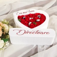 175.Inima * Cea mai buna - Directoare (Rosu) * ARANJAMENTE Trandafiri de Sapun