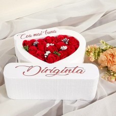 186.Inima * Cea mai buna - Diriginta (Rosu) * ARANJAMENTE Trandafiri de Sapun