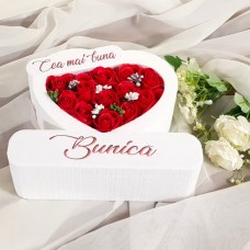 188.Inima * Cea mai buna - Bunica (Rosu) * ARANJAMENTE Trandafiri de Sapun