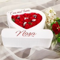 206.Inima * Cea mai buna - Nasa (Rosu) * ARANJAMENTE Trandafiri de Sapun