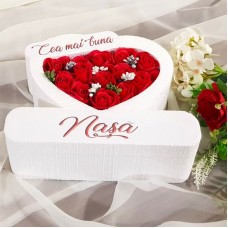 206.Inima * Cea mai buna - Nasa (Rosu) * ARANJAMENTE Trandafiri de Sapun