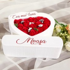 211.Inima * Cea mai buna - Moasa (Rosu) * ARANJAMENTE Trandafiri de Sapun