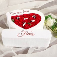 224.Inima * Cea mai buna - Fina (Rosu) * ARANJAMENTE Trandafiri de Sapun