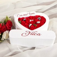227.Inima * Cea mai buna - Fiica (Rosu) * ARANJAMENTE Trandafiri de Sapun