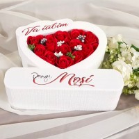 246.Inima * Va iubim - Dragi Mosi (Rosu) * ARANJAMENTE Trandafiri de Sapun