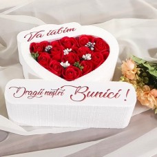 254.Inima * Va iubim - Dragii nostri Bunici (Rosu) * ARANJAMENTE Trandafiri de Sapun