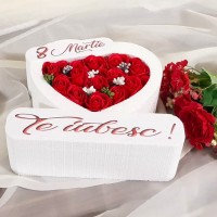 236.Inima * 8 Martie - Te iubesc (Rosu) * ARANJAMENTE Trandafiri de Sapun