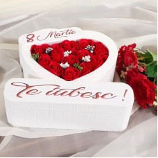236.Inima * 8 Martie - Te iubesc (Rosu) * ARANJAMENTE Trandafiri de Sapun