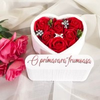 0.Inimioara O primavara frumoasa (Rosu) * ARANJAMENTE Trandafiri de Sapun