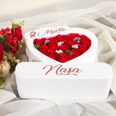 296.Inima * 8 Martie - Nasa (Rosu) * ARANJAMENTE Trandafiri de Sapun
