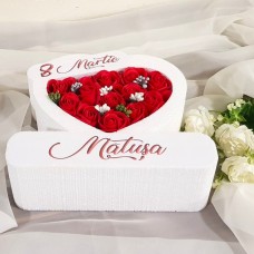 298.Inima * 8 Martie - Matusa (Rosu) * ARANJAMENTE Trandafiri de Sapun