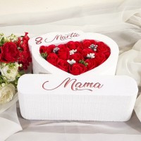 299.Inima * 8 Martie - Mama (Rosu) * ARANJAMENTE Trandafiri de Sapun