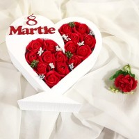 8 Martie - Inima NEW (Tip 1) * ARANJAMENTE Trandafiri de Sapun