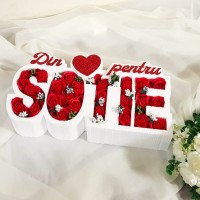 110.Din inima pentru SOTIE * ARANJAMENTE Trandafiri de Sapun