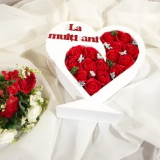 100.La multi ani - Inima NEW (Tip 1) * ARANJAMENTE Trandafiri de Sapun