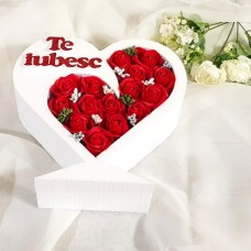 101.Te iubesc - Inima NEW (Tip 1) * ARANJAMENTE Trandafiri de Sapun