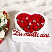 103.Inima La multi ani * ARANJAMENTE Trandafiri de Sapun