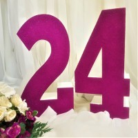 186.Cifra Polistiren sclipici Ciclam