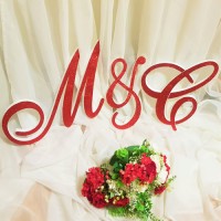 192.Initiale MIRI Panou sclipici Rosu