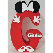 163.Initiala cu Nume (Urechi) ROSU detalii ALBE