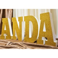 232.Litera Polistiren sclipici Auriu