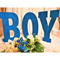 140.BOY - set (3 litere) sclipici Albastru