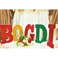 135.Litere Polistiren sclipici COLORATE