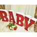 203.BABY - Set 4 Litere sclipici Rosu