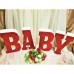 203.BABY - Set 4 Litere sclipici Rosu