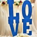 271.LOVE - set (4 litere) sclipici Albastru