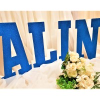 241.Litera Polistiren sclipici Albastru