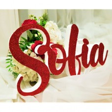 142.Nume Polistiren tip 2 sclipici Rosu